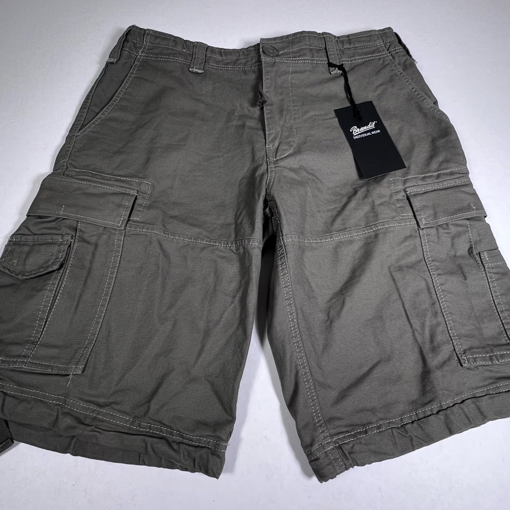 BRANDIT INDIVIDUAL WEAR Men's Olive Classic Cargo‎ Shorts (2002-15001)Size L